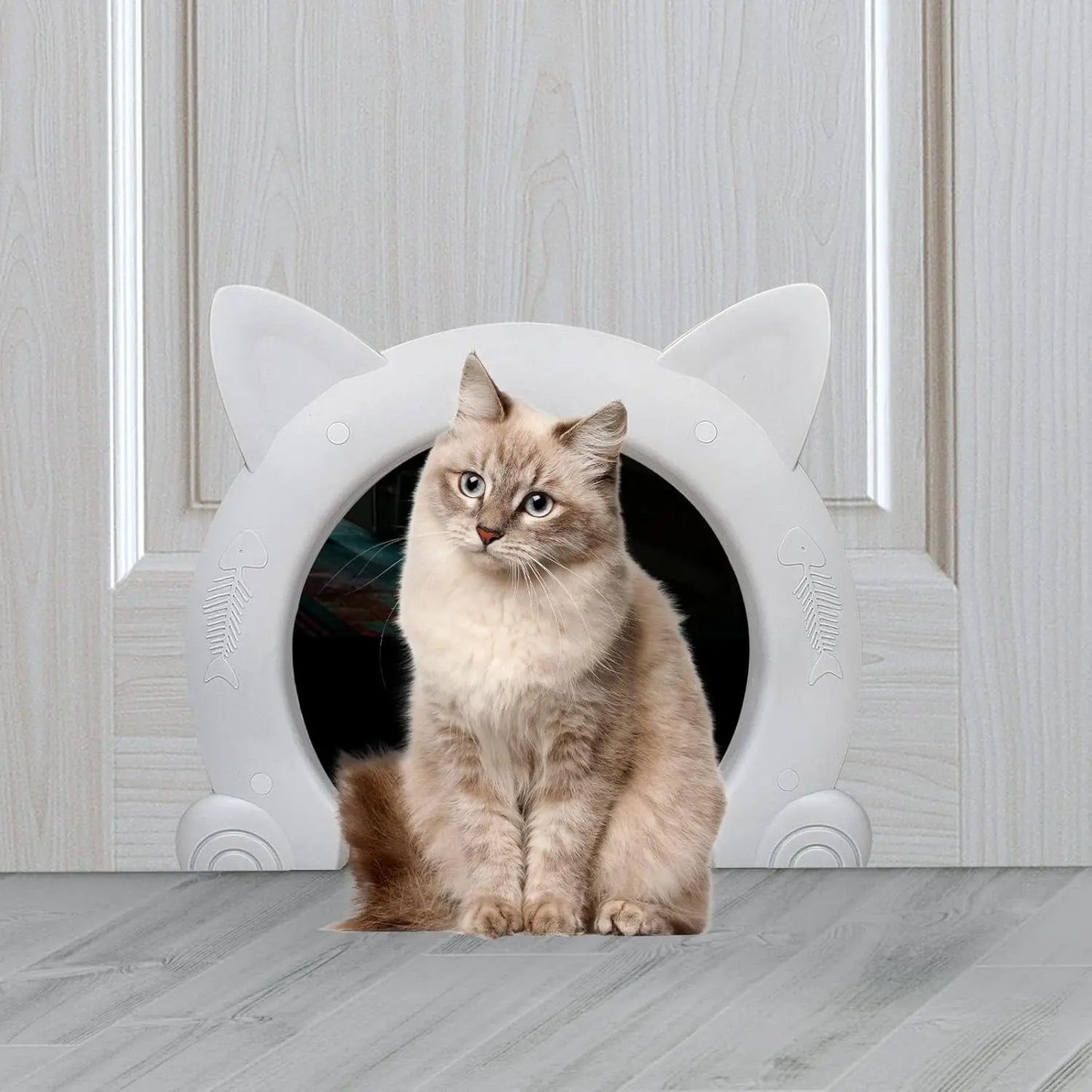 Wulikeke Interior Cat Door - Easy Installation Pet Door for Indoor Cats Without Flap, Includes Screws
