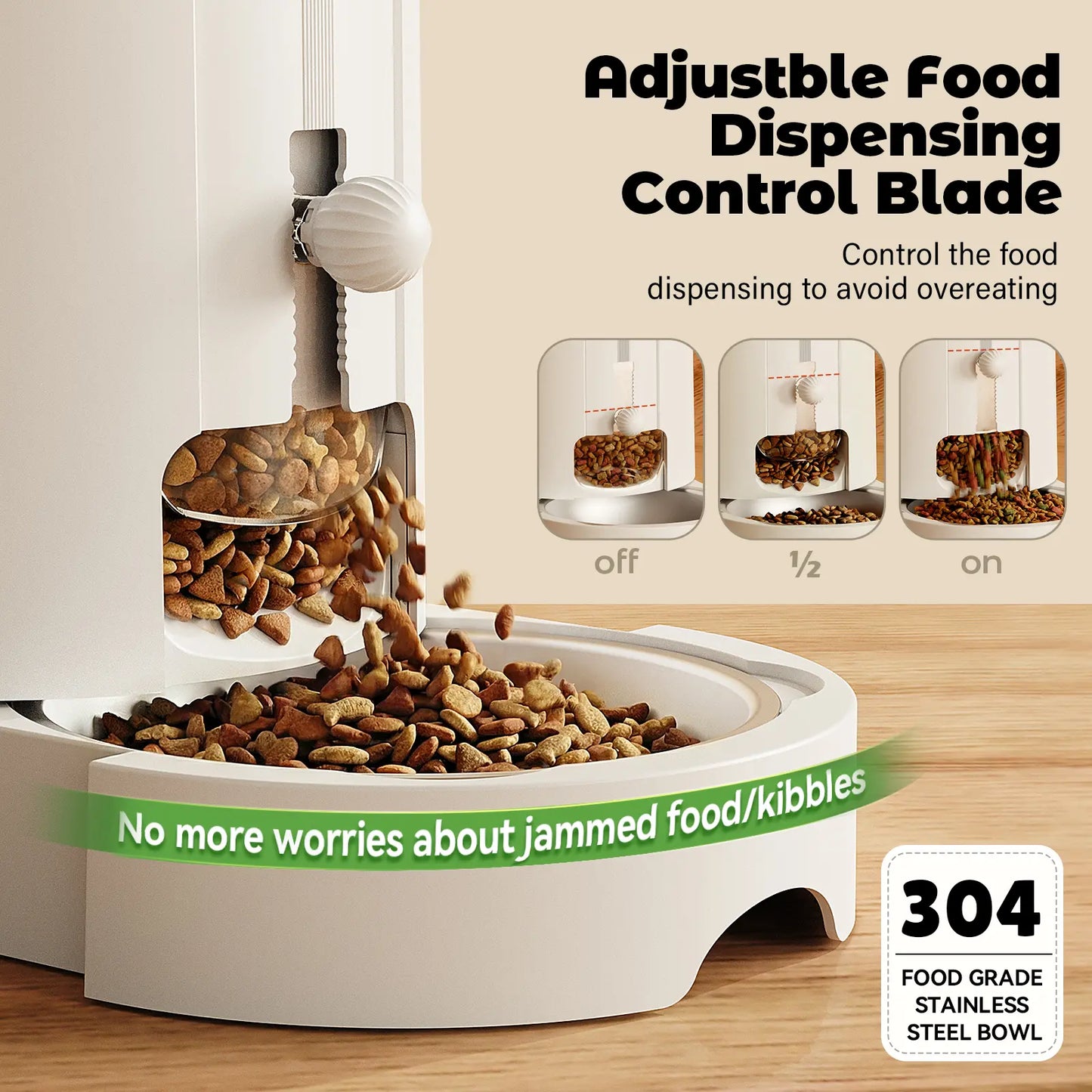 Dual-Function Gravity Cat Food Feeder and Water Dispenser with Stainless Steel Bowls - Large Capacity