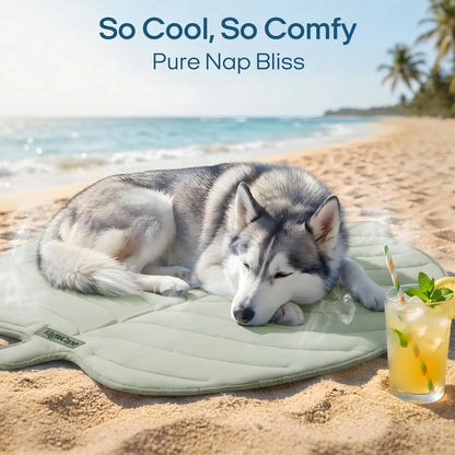 Eco-Friendly Gel-Free Cooling Pet Mat for Large Dogs - Durable, Portable, and Machine-Washable Bed Mat for Crate, Camping, and Outdoor Use