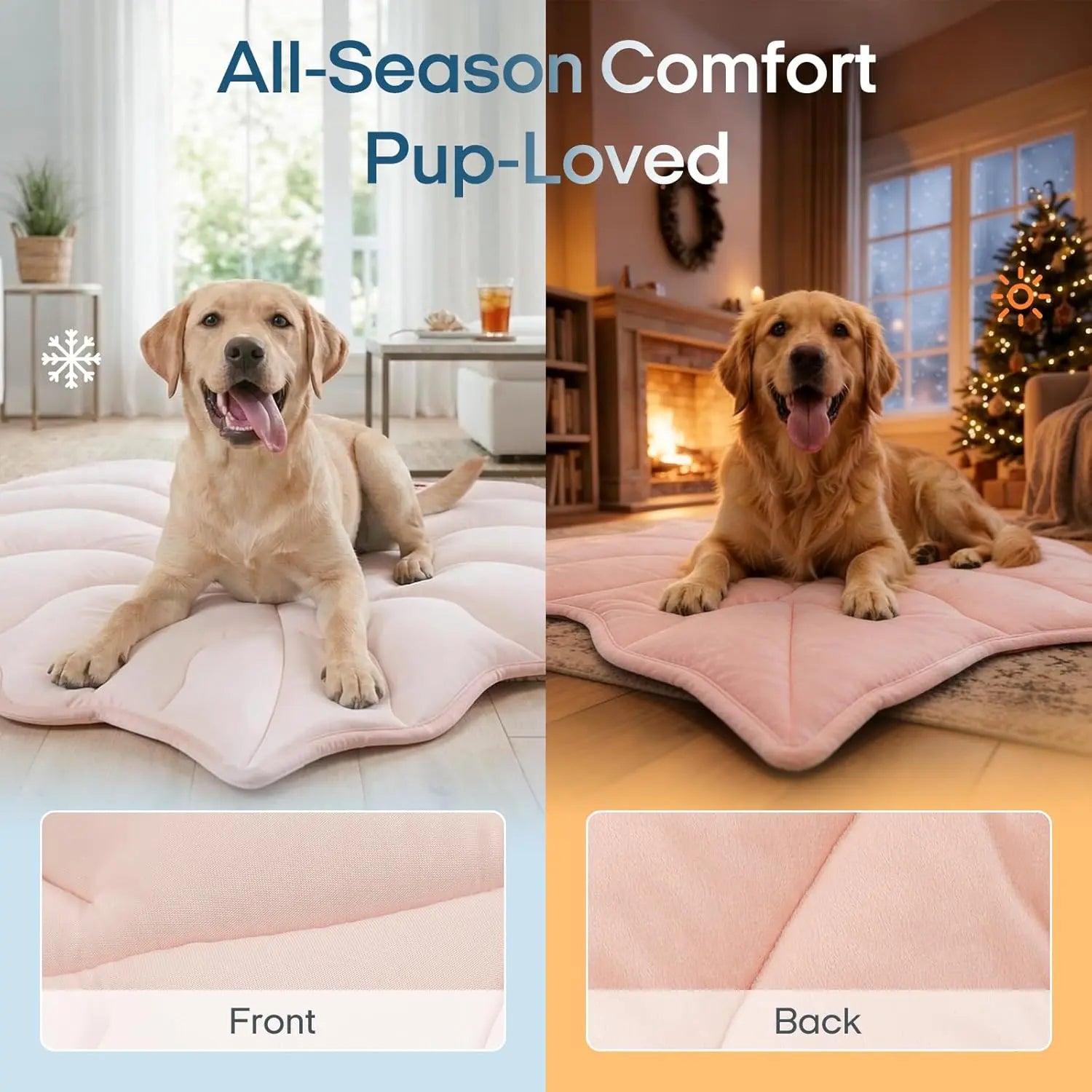 Eco-Friendly Gel-Free Cooling Pet Mat for Large Dogs - Durable, Portable, and Machine-Washable Bed Mat for Crate, Camping, and Outdoor Use