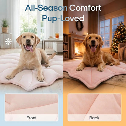 Eco-Friendly Gel-Free Cooling Pet Mat for Large Dogs - Durable, Portable, and Machine-Washable Bed Mat for Crate, Camping, and Outdoor Use