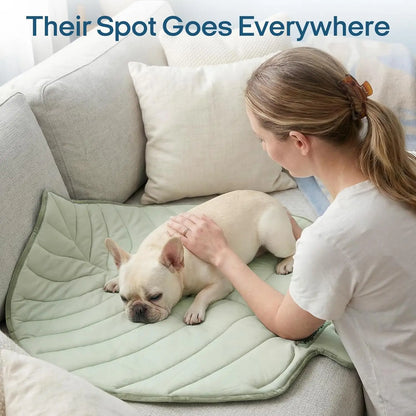 Eco-Friendly Gel-Free Cooling Pet Mat for Large Dogs - Durable, Portable, and Machine-Washable Bed Mat for Crate, Camping, and Outdoor Use