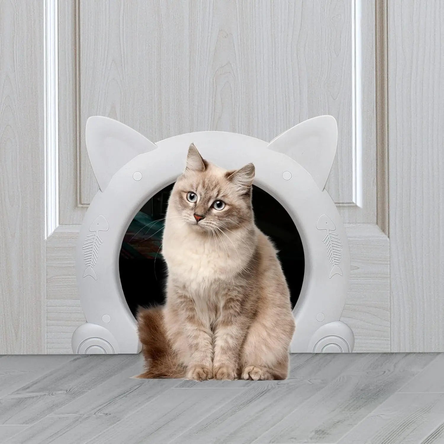 Wulikeke Interior Cat Door - Easy Installation Pet Door for Indoor Cats Without Flap, Includes Screws