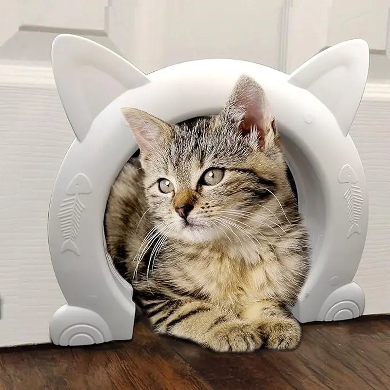 Wulikeke Interior Cat Door - Easy Installation Pet Door for Indoor Cats Without Flap, Includes Screws