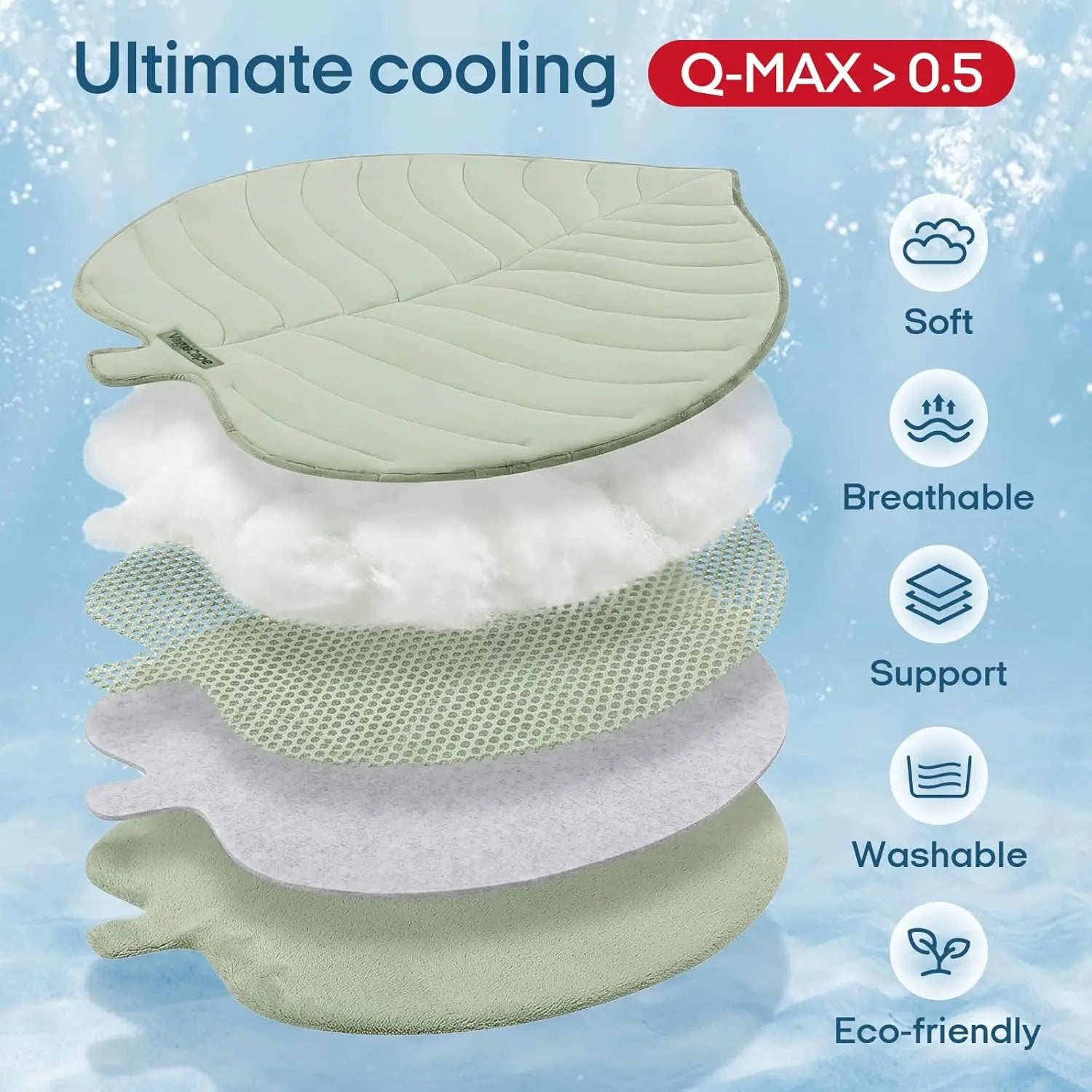 Eco-Friendly Gel-Free Cooling Pet Mat for Large Dogs - Durable, Portable, and Machine-Washable Bed Mat for Crate, Camping, and Outdoor Use