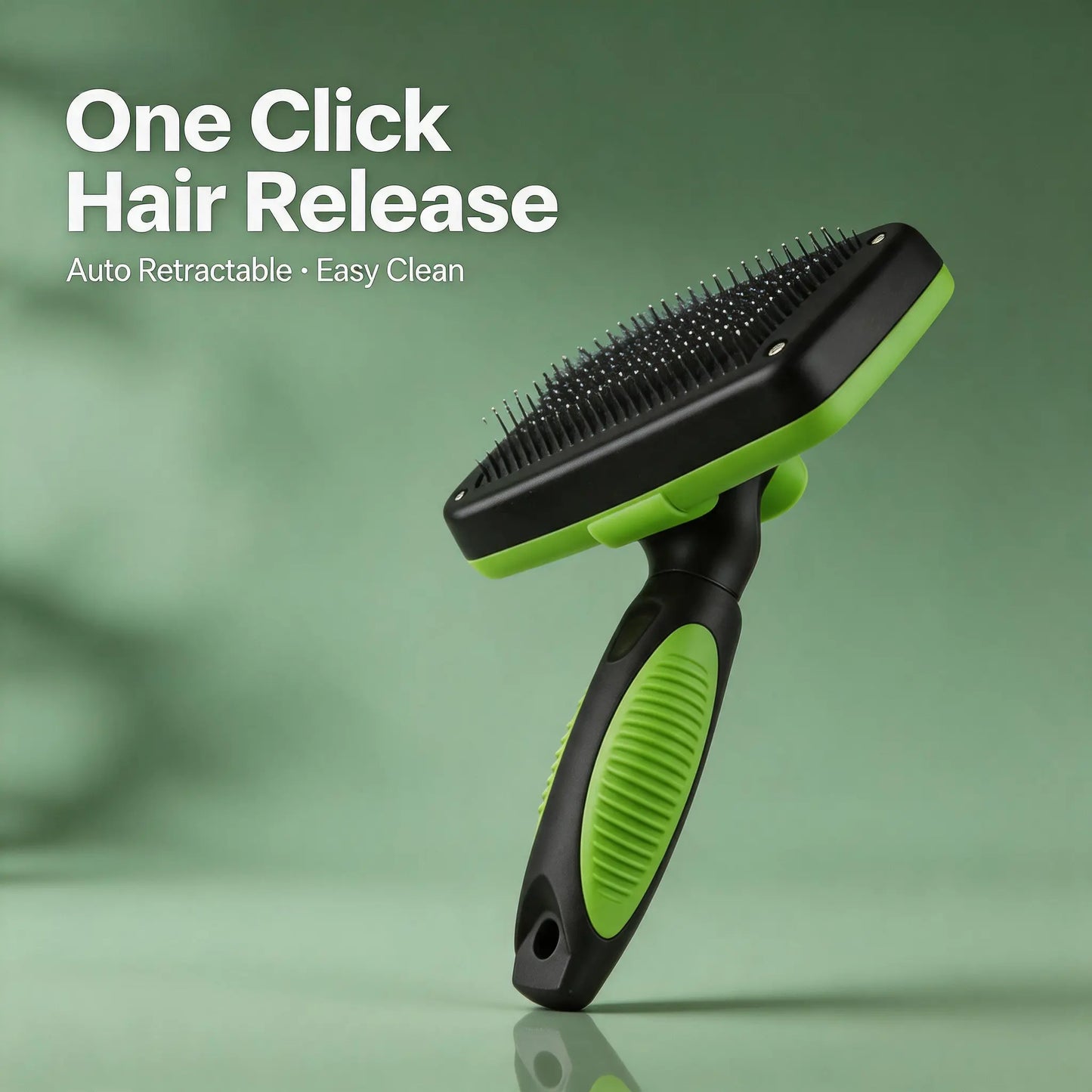 Self-Cleaning Slicker Brush for Dogs and Cats with One-Click Release Mechanism