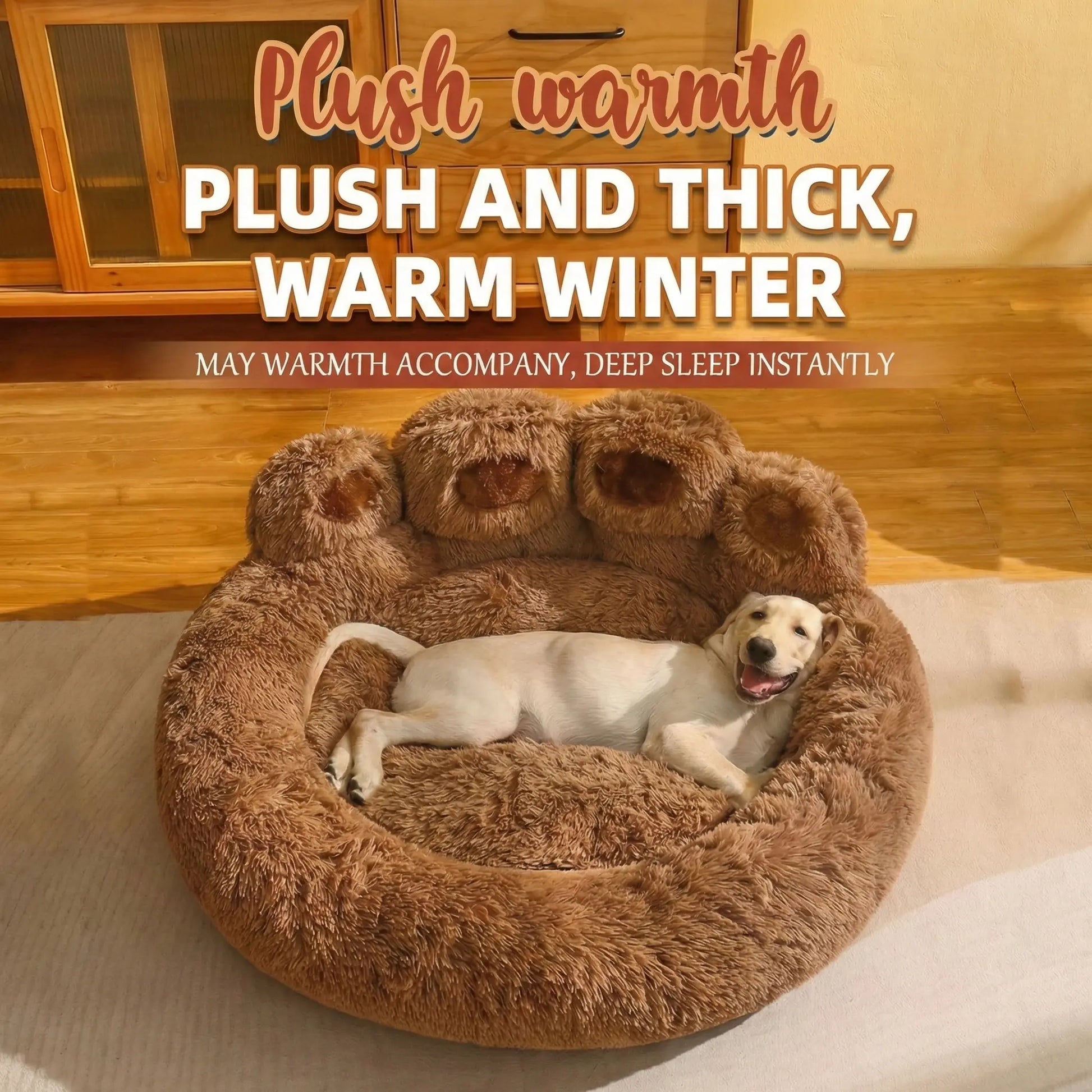 Bear Paw Quilted Fleece 3-in-1 Convertible Pet Sofa Bed with Waterproof Lining, Machine Washable Cover, and Durable Foam Cushioning for Cats and Dogs in Multi-Pet Households