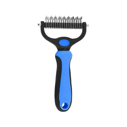 Professional Pet Dematting Undercoat Rake for Long-Haired Dogs and Cats, Double-Sided Deshedding Brush, Gentle Tangle Remover for Reducing Shedding and Mats, Grooming Tool N2 Comb