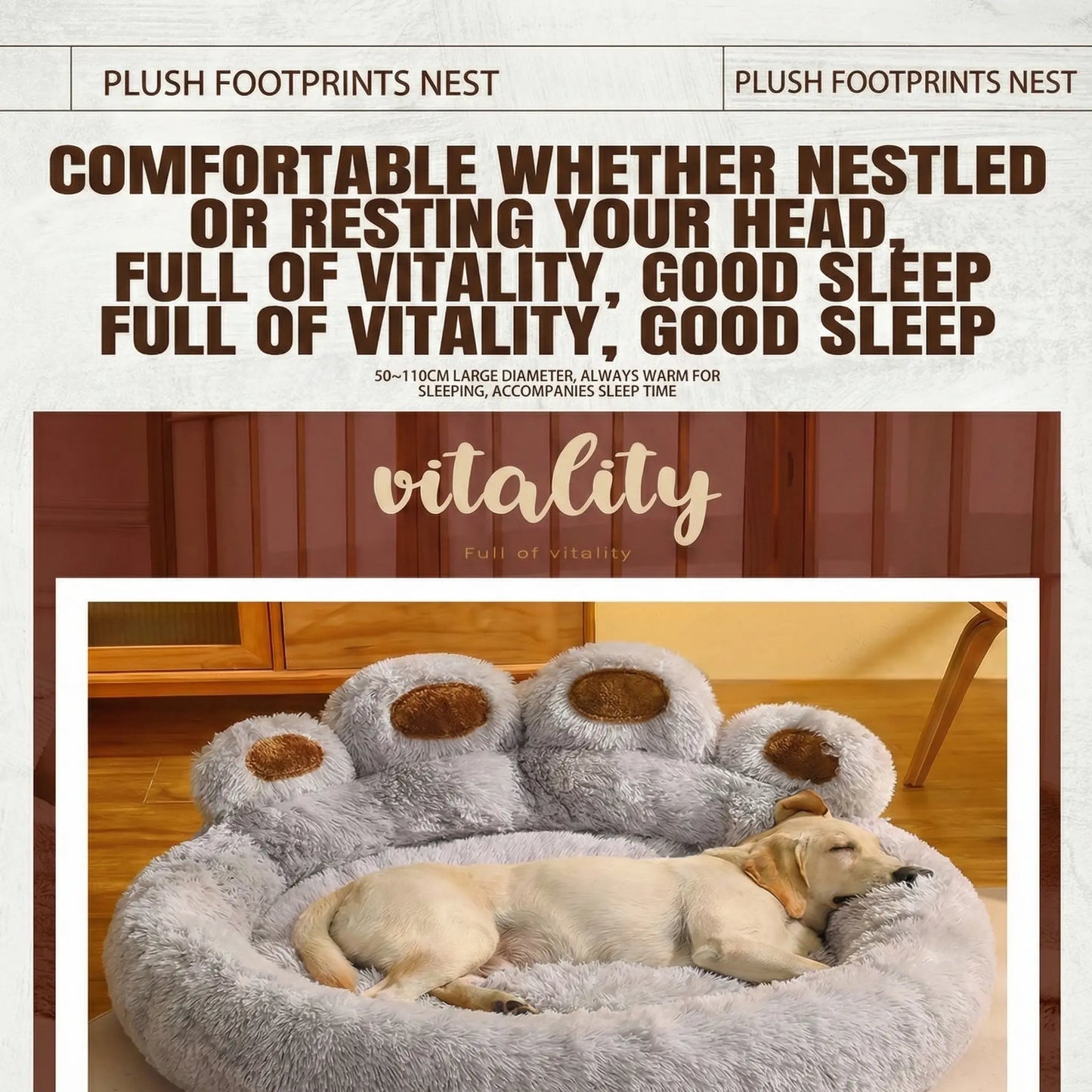 Bear Paw Quilted Fleece 3-in-1 Convertible Pet Sofa Bed with Waterproof Lining, Machine Washable Cover, and Durable Foam Cushioning for Cats and Dogs in Multi-Pet Households