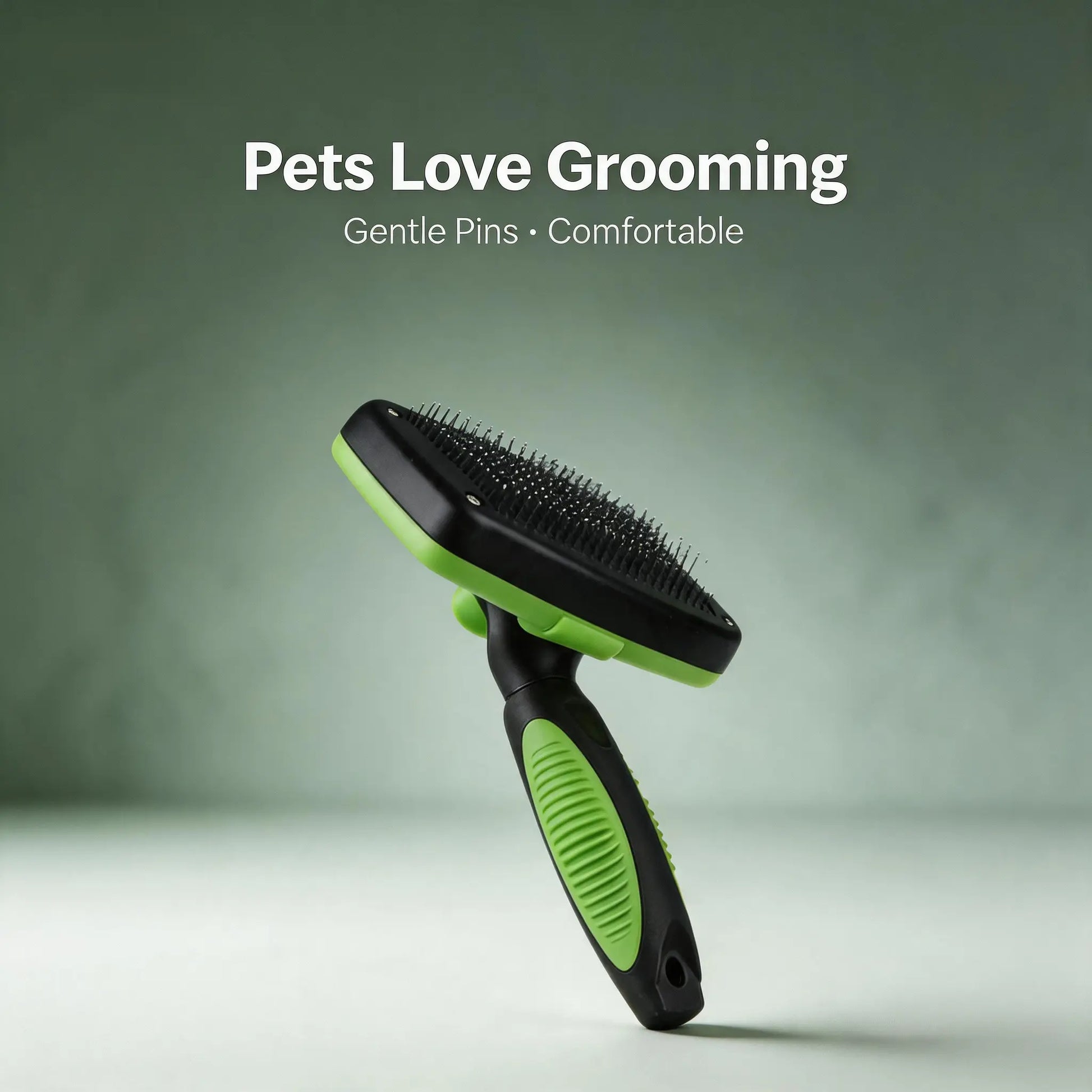 Self-Cleaning Slicker Brush for Dogs and Cats with One-Click Release Mechanism