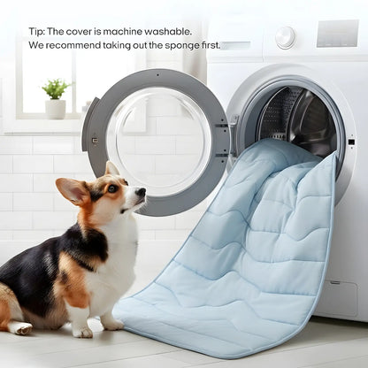Eco-Friendly Gel-Free Cooling Pet Mat for Large Dogs - Durable, Portable, and Machine-Washable Bed Mat for Crate, Camping, and Outdoor Use